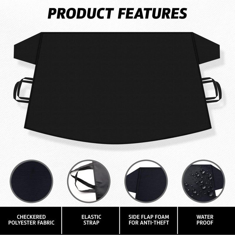 Autovir Windshield Cover for Ice and Snow | Snow  Ice  and Frost Protection Car Windshield Cover (69x42 inches) | All-Weather Car Snow Cover for Sedans  SUVs  and Hatchbacks - Image 2
